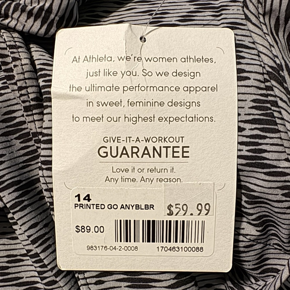 Athleta Black and White Patterned Backless Dress … - image 3